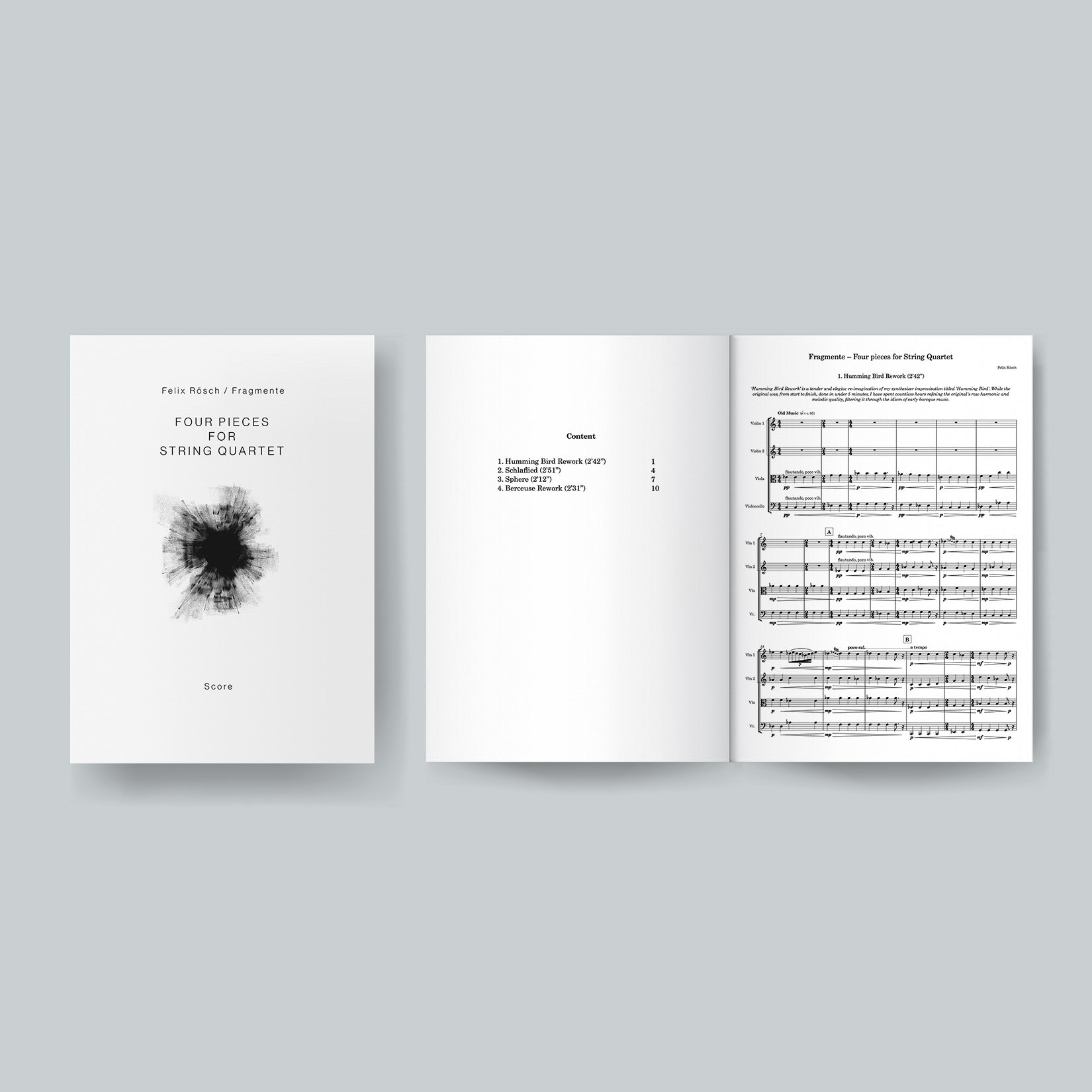 Fragmente — Four Pieces For String Quartet (PDF Score & Parts)