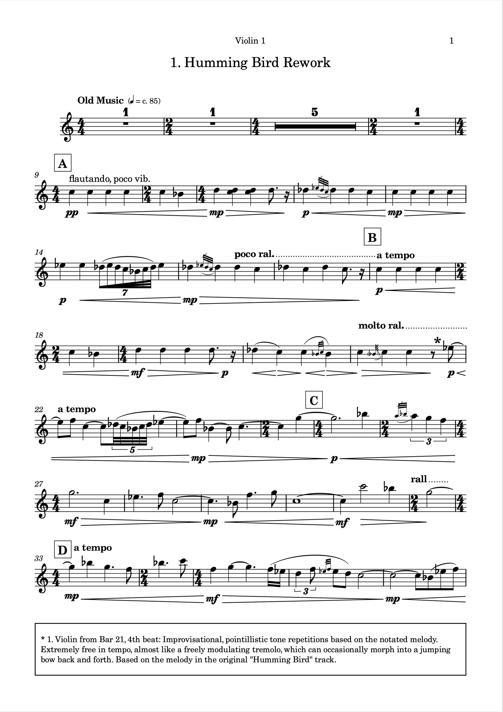 Fragmente — Four Pieces For String Quartet (PDF Score & Parts